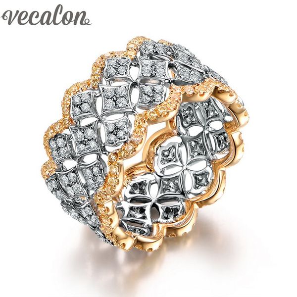vecalon women jewelry ring full simulated diamond cz rose gold 925 sterling silver engagement wedding band ring for women, Slivery;golden
vecalon women jewelry ring full simulated diamond cz rose gold 925 sterling silver engagement wedding band ring for women, Slivery;golden