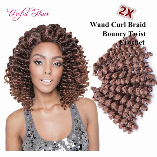 8inch wand curl bouncy twist crochet hair extensions ,synthetic braiding hair ombre crochet braiding hair for marley women, Black
8inch wand curl bouncy twist crochet hair extensions ,synthetic braiding hair ombre crochet braiding hair for marley women, Black