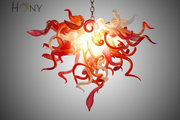 100% Hand Blown Artistic Lamp Borosilicate Modern Home Lighting Elegant Bedroom Murano Glass Chandelier