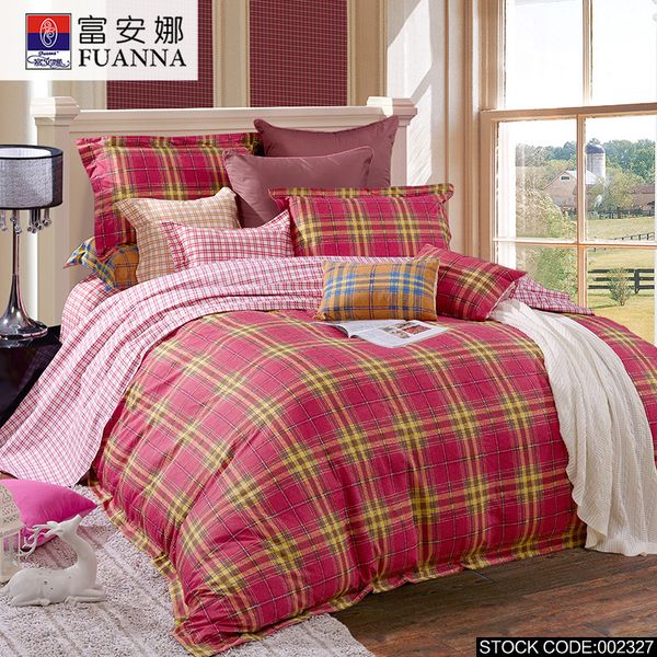 wholesale-fuanna winter new printing plaid 4pc bedding set fashion bed sheet / duvet cover / pillowcase 100% cotton xallfq
wholesale-fuanna winter new printing plaid 4pc bedding set fashion bed sheet / duvet cover / pillowcase 100% cotton xallfq