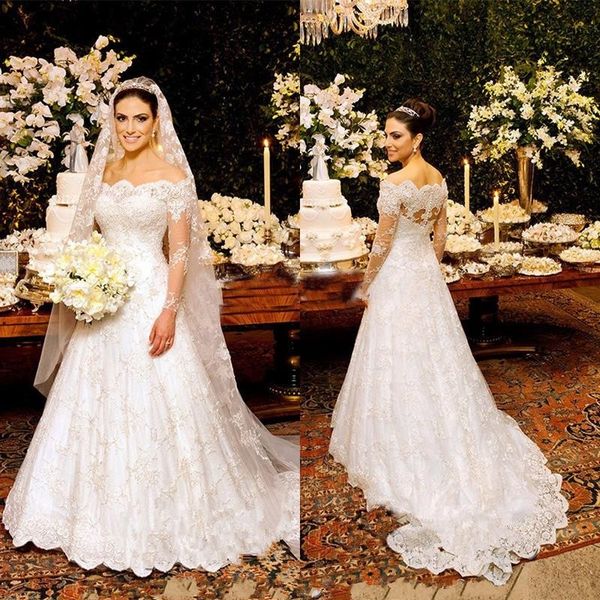 2019 Vintage Scoop Neck Long Sleeve Lace Muslim Wedding Dresses Lebanon Tulle Arab A Line Bridal Wedding Gowns Dresses Custom Made
2019 Vintage Scoop Neck Long Sleeve Lace Muslim Wedding Dresses Lebanon Tulle Arab A Line Bridal Wedding Gowns Dresses Custom Made