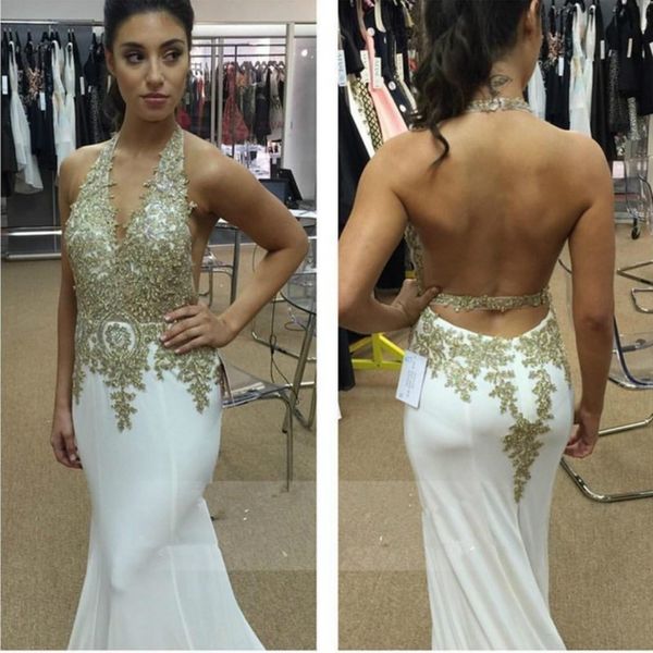 Vestido de festa Sexy Mermaid Prom Dresses 2019 Newest Halter Neck Sleeveless Floor Length Appliques Backless Evening Dress Robe de soiree
Vestido de festa Sexy Mermaid Prom Dresses 2019 Newest Halter Neck Sleeveless Floor Length Appliques Backless Evening Dress Robe de soiree