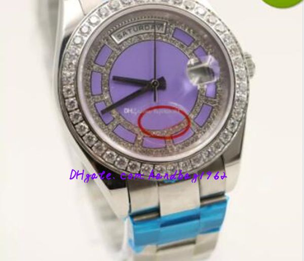 factory supplies 40mm luxury mens automatic watch watches day date display round purple dial with diamond stainless watch case, Slivery;brown
factory supplies 40mm luxury mens automatic watch watches day date display round purple dial with diamond stainless watch case, Slivery;brown