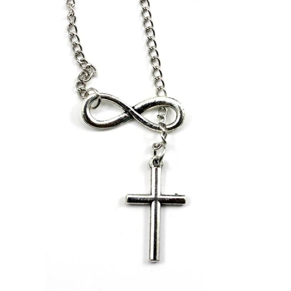 chic lady women fashion jewellery number 8 cross alloy pendant necklace #r671, Silver
chic lady women fashion jewellery number 8 cross alloy pendant necklace #r671, Silver