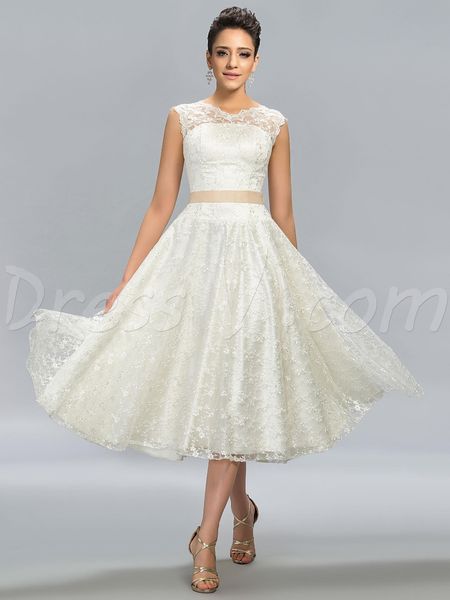 2019 Romantic White Lace Wedding Dresses Scoop A-line Sleeveless Mid-Calf Bridal Gowns Plus Size Wedding Dresses Vestidos De Noiva
2019 Romantic White Lace Wedding Dresses Scoop A-line Sleeveless Mid-Calf Bridal Gowns Plus Size Wedding Dresses Vestidos De Noiva