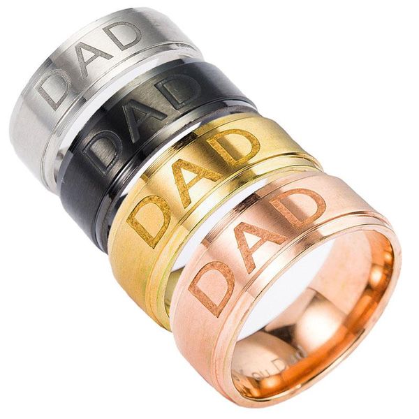 4 Colors Stainless Steel Love You DAD Ring Carving DAD Finger Rings Band ring for Women Men Fashion Jewelry Christmas Gift
4 Colors Stainless Steel Love You DAD Ring Carving DAD Finger Rings Band ring for Women Men Fashion Jewelry Christmas Gift