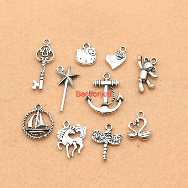 mixed antique silver plated heart cat key star horse charms pendant jewelry making diy charm handmade crafts m065, Bronze;silver
mixed antique silver plated heart cat key star horse charms pendant jewelry making diy charm handmade crafts m065, Bronze;silver