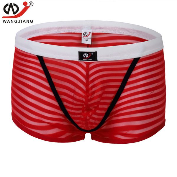 #4006pj wholesale men's underwear low rise stripes translucent gauze u bag boxer shorts underpants cuecas, Black;white
#4006pj wholesale men's underwear low rise stripes translucent gauze u bag boxer shorts underpants cuecas, Black;white
