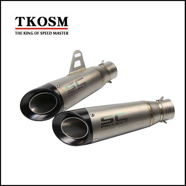 tkosm laser sc marking 88 * 310mm 51mm universal motorcycle stainless steel muffler pipe with net for exhaust escape with mesh
tkosm laser sc marking 88 * 310mm 51mm universal motorcycle stainless steel muffler pipe with net for exhaust escape with mesh