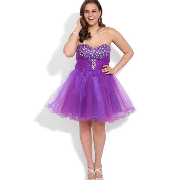 2019 sweety design short plus size homecoming dresses sweetheart rhinestones beaded tulle party gowns custom made, Blue;pink 
2019 sweety design short plus size homecoming dresses sweetheart rhinestones beaded tulle party gowns custom made, Blue;pink