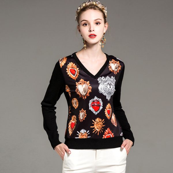 Новое прибытие женская сексуальная V шеи с длинными рукавами печатных трикотажны
Новое прибытие женская сексуальная V шеи с длинными рукавами печатных трикотажны