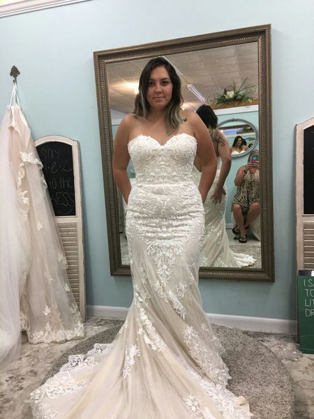 mermaid plus size beach sweetheart strapless lace women long sleeve wedding dresses open back lace wedding vestidos de novia, White
mermaid plus size beach sweetheart strapless lace women long sleeve wedding dresses open back lace wedding vestidos de novia, White