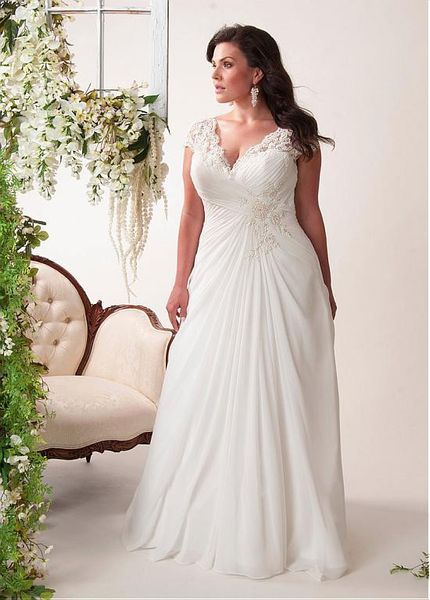 2019 New Arrival Elegant Applique V-neck Empire Wedding Dresses Chiffon vestidos de novia Plus Size Beach Bridal Gowns Custom Made
2019 New Arrival Elegant Applique V-neck Empire Wedding Dresses Chiffon vestidos de novia Plus Size Beach Bridal Gowns Custom Made