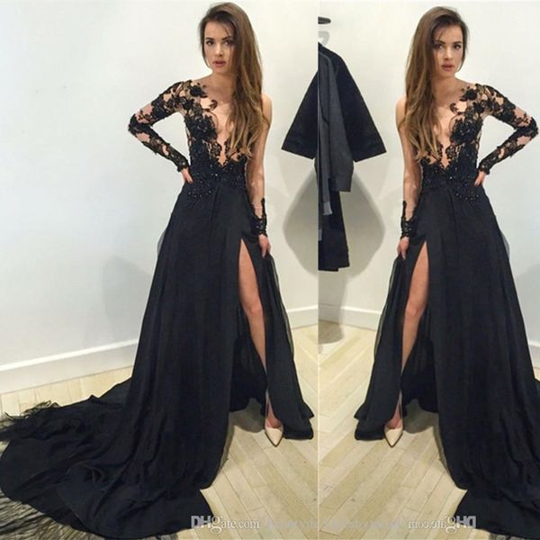 fashion black prom dresses one shoulder long sleeve split evening dresses lace party gowns arab dubai formal occasion dress, Black;red
fashion black prom dresses one shoulder long sleeve split evening dresses lace party gowns arab dubai formal occasion dress, Black;red