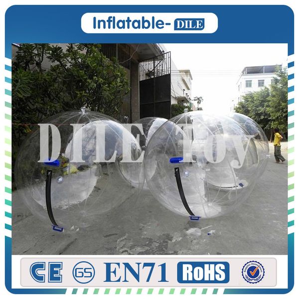 2m 0.8mm Pvc Blue Inflatable Water Ball , Inflatable Water Walking Balls For Children