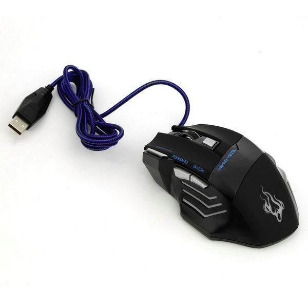 

kwx-25 3200 dpi 7 button led optical usb wired fire flame breathing lamp gaming mouse mice computer mouse for pro gamer