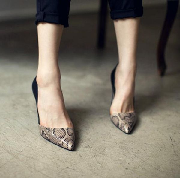 2019 spring new office lady high heels faves snake pattern slim single shoes women pumps pointed toe customized size ing, Black
2019 spring new office lady high heels faves snake pattern slim single shoes women pumps pointed toe customized size ing, Black