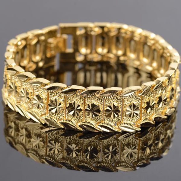 star carved 18k yellow gold filled men's bracelets solid jewelry fashion accessories gift, Black
star carved 18k yellow gold filled men's bracelets solid jewelry fashion accessories gift, Black