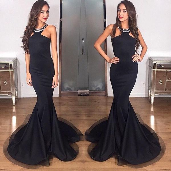 2016 black vestidos evening dresses with beaded collar sweep train custom made mermaid formal evening party gowns, Black;red
2016 black vestidos evening dresses with beaded collar sweep train custom made mermaid formal evening party gowns, Black;red