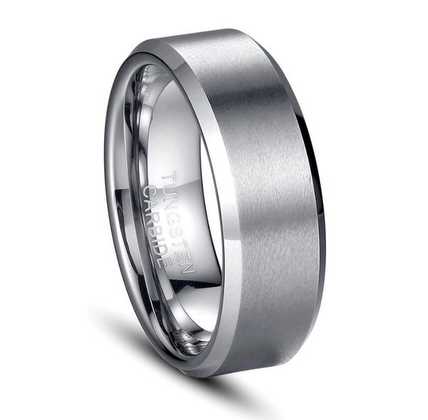8mm wedding band for men women tungsten carbide ring silver brushed beveled edges comfort fit size 5-13
8mm wedding band for men women tungsten carbide ring silver brushed beveled edges comfort fit size 5-13