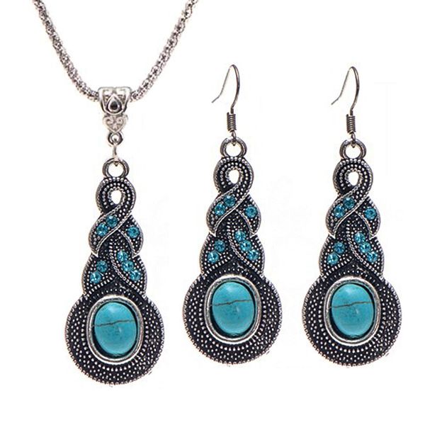 selling tibet tibetan silver turquoise earrings & necklace set retro style blue crystal jewelry turquoise pendant necklace
selling tibet tibetan silver turquoise earrings & necklace set retro style blue crystal jewelry turquoise pendant necklace