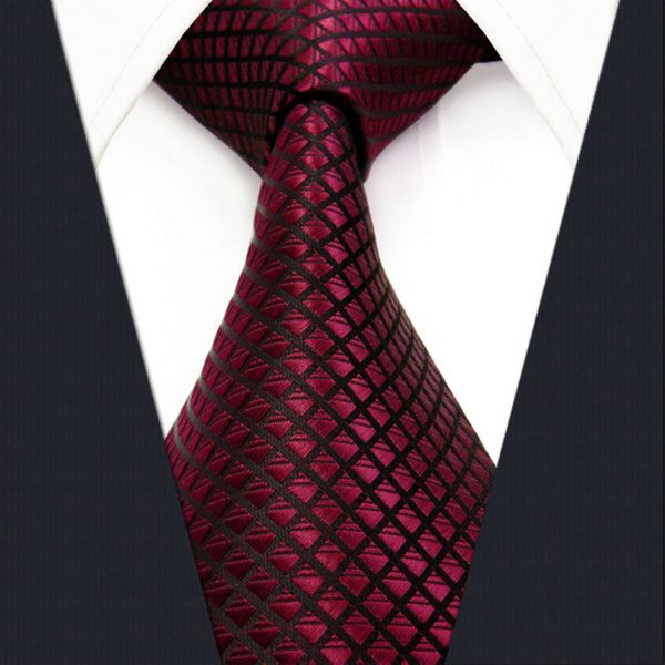 solid black neckties u25 woven jacquard mens checked crimson silk 100% burgundy fntka, White;black
solid black neckties u25 woven jacquard mens checked crimson silk 100% burgundy fntka, White;black