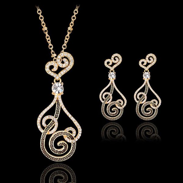 earrings necklace jewelry set vintage royal high grade rhinestone 18k gold plated party jewelry 2-piece set wholesale js248, Silver
earrings necklace jewelry set vintage royal high grade rhinestone 18k gold plated party jewelry 2-piece set wholesale js248, Silver
