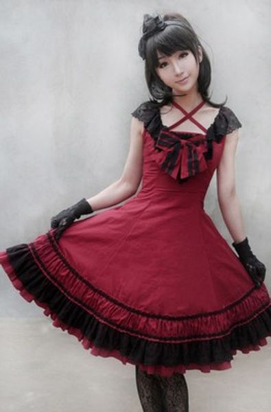 llt014) sleeveless sweet lolita short dress ball gown fancy prom dress halloween party masquerade costumes, Black;red
llt014) sleeveless sweet lolita short dress ball gown fancy prom dress halloween party masquerade costumes, Black;red