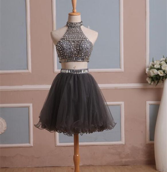 2021 in stock real homecoming dress two pieces gray tulle graduation gown with rhinestones high neck short prom cocktail party gown, Blue;pink
2021 in stock real homecoming dress two pieces gray tulle graduation gown with rhinestones high neck short prom cocktail party gown, Blue;pink
