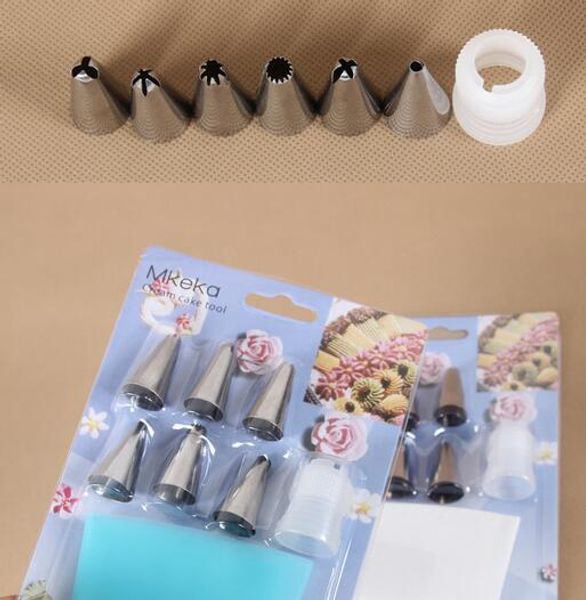 fashion silicone icing piping cream pastry bag + 6xstainless steel nozzle set diy cake decorating tips set
fashion silicone icing piping cream pastry bag + 6xstainless steel nozzle set diy cake decorating tips set