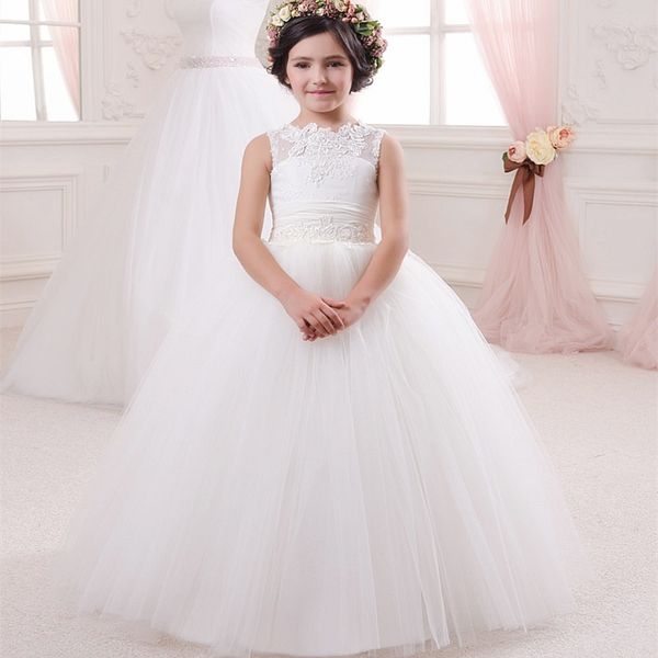 party flower girls dresses for weddings ball gown lace and tulle sash bow girl birthday party dress lovely kids flower girls gowns, White;blue
party flower girls dresses for weddings ball gown lace and tulle sash bow girl birthday party dress lovely kids flower girls gowns, White;blue