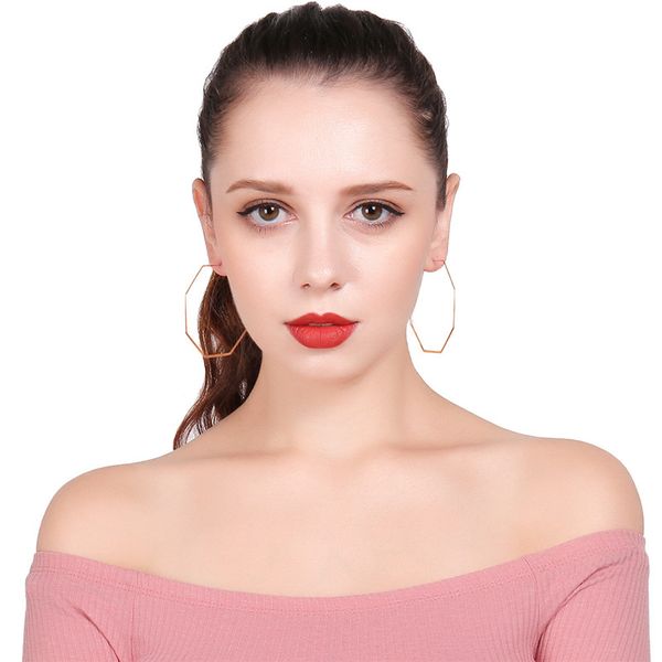 large size hoop polygon earrings gold & silver fashion simple women jewelry huggie street style essential dc62, Golden;silver
large size hoop polygon earrings gold & silver fashion simple women jewelry huggie street style essential dc62, Golden;silver