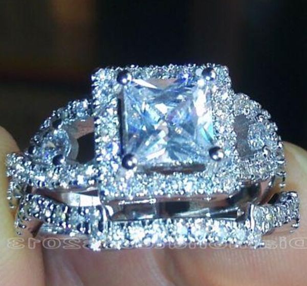size 5/6/7/8/9/10 luxury princess cut 925 sterling silver filled z gemstones simulated diamond women wedding ring set gift, Slivery;golden
size 5/6/7/8/9/10 luxury princess cut 925 sterling silver filled z gemstones simulated diamond women wedding ring set gift, Slivery;golden
