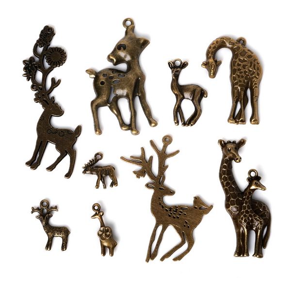 wholesale 35pcs/lot mixed zinc alloy sika deer charms antique bronze plated pendants for diy jewelry findings jewelry making, Bronze;silver
wholesale 35pcs/lot mixed zinc alloy sika deer charms antique bronze plated pendants for diy jewelry findings jewelry making, Bronze;silver