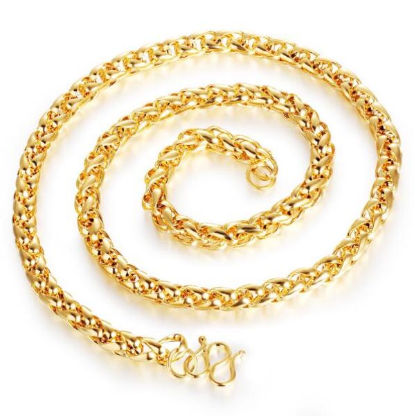 mans chain necklaces luxury 18k real gold plated men link chain jewelry allergy twisted accessories kx629, Silver
mans chain necklaces luxury 18k real gold plated men link chain jewelry allergy twisted accessories kx629, Silver