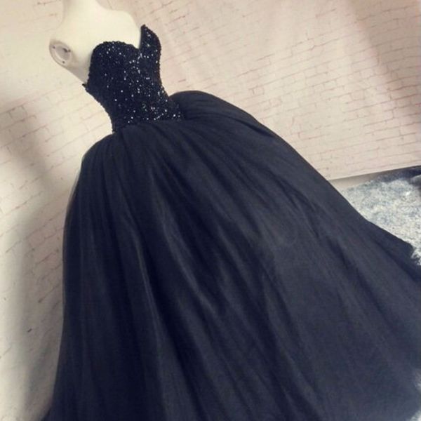 sequins beaded sweetheart prom dress puffy ball gown prom dresses quinceanera dress custom made tulle long evening dresses evening gown, Black
sequins beaded sweetheart prom dress puffy ball gown prom dresses quinceanera dress custom made tulle long evening dresses evening gown, Black