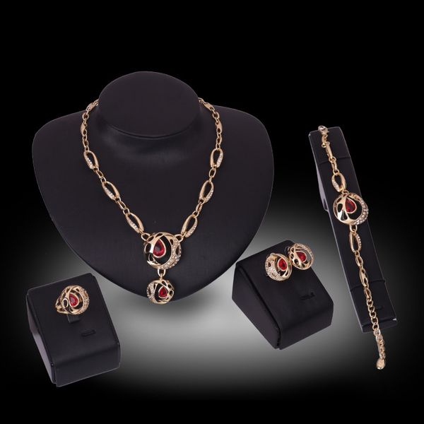 earrings necklace bracelet ring jewelry set exquisite fashion womne rhinestone 18k gold plated party jewelry 4-piece set wholesale js237, Slivery;golden
earrings necklace bracelet ring jewelry set exquisite fashion womne rhinestone 18k gold plated party jewelry 4-piece set wholesale js237, Slivery;golden