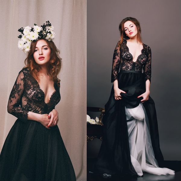 black lace appliques v-neck evening dress 3/4-length sleeve a-line prom dresses vestidos fiesta cortos
black lace appliques v-neck evening dress 3/4-length sleeve a-line prom dresses vestidos fiesta cortos