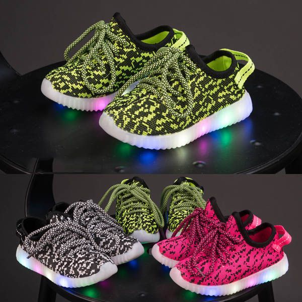 2016 new led kids sport shoes running snakers kanye west boost black grey childrens fashion sport shoes
2016 new led kids sport shoes running snakers kanye west boost black grey childrens fashion sport shoes