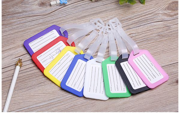 20pcs bag parts candy luggage tags on board environmental protection plastic card sets of checked baggage tag listing, Black
20pcs bag parts candy luggage tags on board environmental protection plastic card sets of checked baggage tag listing, Black