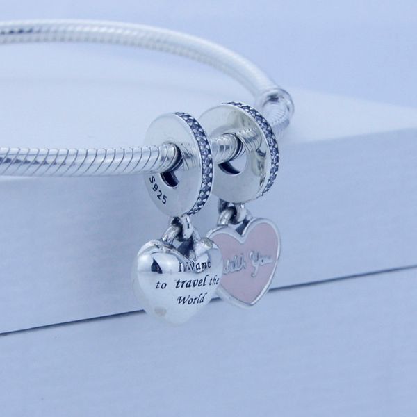 authentic 925 sterling silver beads travel together forever,pink enamel and clear cz fits for pandora jewelry bracelets & necklace 1pc/lot, Black
authentic 925 sterling silver beads travel together forever,pink enamel and clear cz fits for pandora jewelry bracelets & necklace 1pc/lot, Black