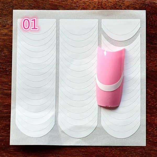 18styles/set nail decoration nail art tips nail art form fringe guides sticker diy french manicure xb1, Black
18styles/set nail decoration nail art tips nail art form fringe guides sticker diy french manicure xb1, Black
