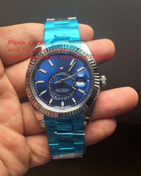 luxury wristwatch new style blue 42mm sky-dweller 326934 stainless steel mechanical automatic mens watch, Slivery;brown
luxury wristwatch new style blue 42mm sky-dweller 326934 stainless steel mechanical automatic mens watch, Slivery;brown