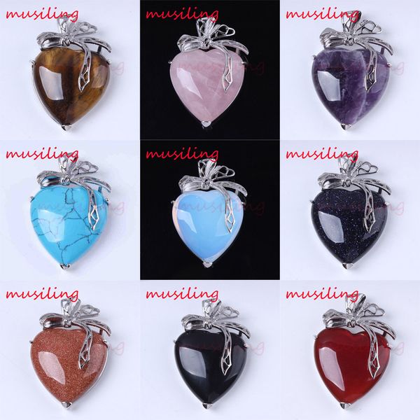 heart bead ribbon pendant necklace chain natural stone charms various accessories silver plated european fashion jewelry for women
heart bead ribbon pendant necklace chain natural stone charms various accessories silver plated european fashion jewelry for women
