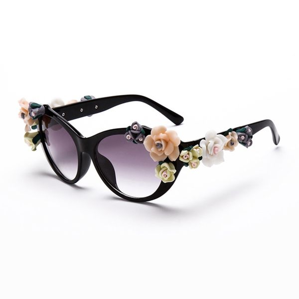 wholesale-plastic frame oval sunglasses flowers resin women coating 3 color brand female oculos fashion gifts, White;black
wholesale-plastic frame oval sunglasses flowers resin women coating 3 color brand female oculos fashion gifts, White;black