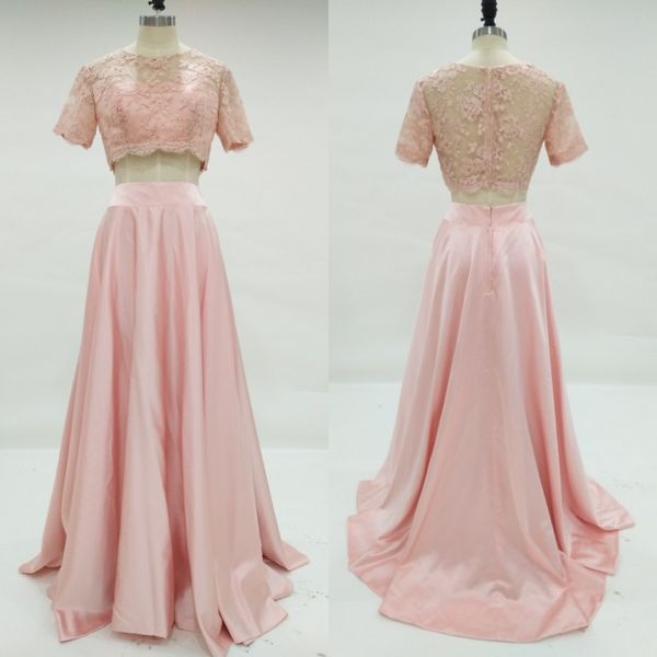 new fashion 2017 real p peach two pieces prom dresses long lace short sleeve ruched formal party gowns custom made en8233, Black
new fashion 2017 real p peach two pieces prom dresses long lace short sleeve ruched formal party gowns custom made en8233, Black
