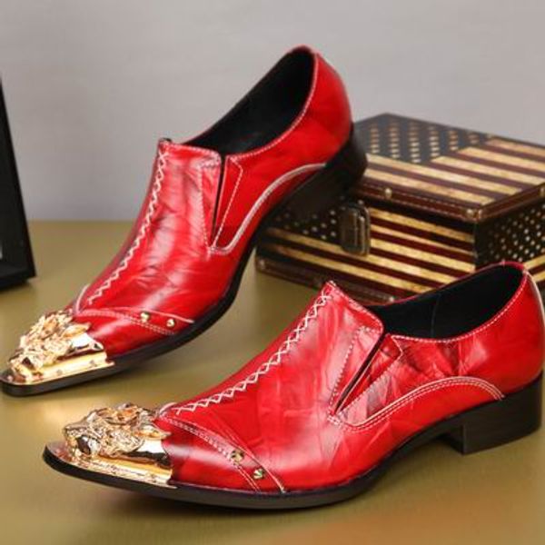 personality trend of business leisure red dress shoes designer mens genuine leather shoes metal charm ponited toe black 38-46
personality trend of business leisure red dress shoes designer mens genuine leather shoes metal charm ponited toe black 38-46