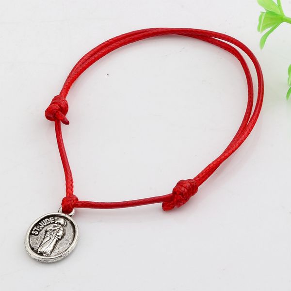 Hot ! 50 pcs Adjustable Bracelets Red Waxes rope Antique silver Alloy ST.JUDE Charm Adjustable Bracelet B-31
Hot ! 50 pcs Adjustable Bracelets Red Waxes rope Antique silver Alloy ST.JUDE Charm Adjustable Bracelet B-31