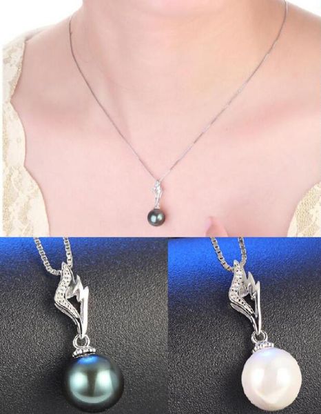 natueral pearl s925 sterling silver jewelry women fashion silver pearls necklace pendant only no chain black/white
natueral pearl s925 sterling silver jewelry women fashion silver pearls necklace pendant only no chain black/white