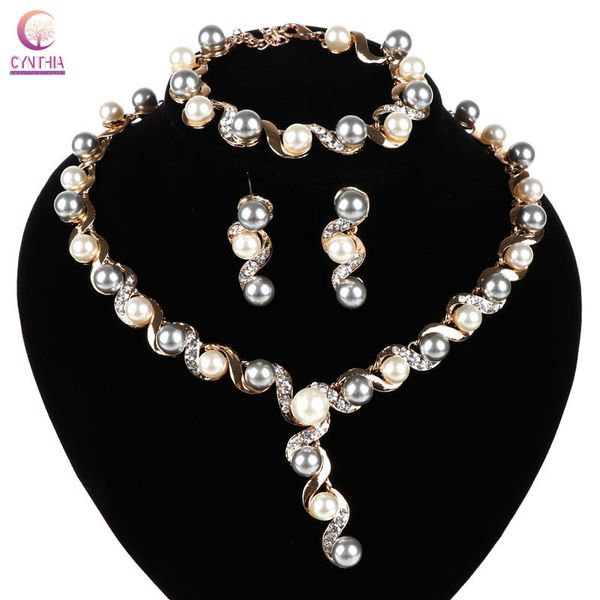 2 colors pearl african beads jewelry set statement necklace women necklace jewelry set with earrings trendy party exclusive, Silver
2 colors pearl african beads jewelry set statement necklace women necklace jewelry set with earrings trendy party exclusive, Silver